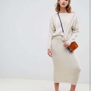 Knit pencil skirt